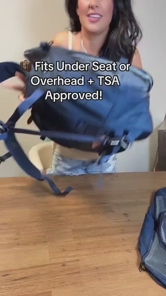 40L Flight Approved Travel Backpack: Expandable Water-Resistant Weekender Bag